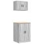 Armarios 2 uds para garaje madera ingeniería gris sonoma by , Armarios industriales - Ref: Foro24-3328310, Price: 123,76 €, D...