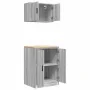 Armarios 2 uds para garaje madera ingeniería gris sonoma by , Armarios industriales - Ref: Foro24-3328310, Price: 123,76 €, D...