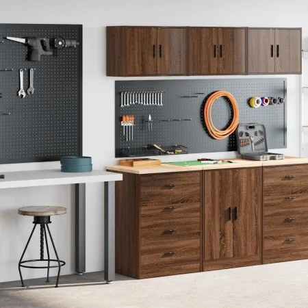 Armarios 2 uds para garaje madera ingeniería marrón roble von , Armarios industriales - Ref: Foro24-3328338, Preis: 131,47 €,...