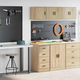 Armarios 2 uds para garaje madera de ingeniería roble sonoma von , Armarios industriales - Ref: Foro24-3328325, Preis: 112,89...