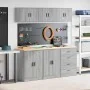 Garage Cabinets 6 pcs Grey Sonoma Engineered Wood by , Armarios industriales - Ref: Foro24-3328346, Price: 417,99 €, Discount: %