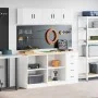 Armarios 6 uds para garaje madera de ingeniería blanco by , Armarios industriales - Ref: Foro24-3328350, Price: 299,23 €, Dis...