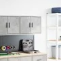 Armario de pared para garaje madera de ingeniería gris hormigón by , Armarios industriales - Ref: Foro24-860649, Price: 44,79...