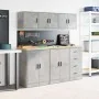 Armario de pared para garaje madera de ingeniería gris hormigón by , Armarios industriales - Ref: Foro24-860649, Price: 44,79...