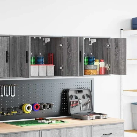 Armarios de pared 2 uds para garaje madera gris sonoma von , Armarios industriales - Ref: Foro24-860654, Preis: 76,38 €, Raba...