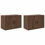 Armarios de pared 2 uds para garaje madera marrón roble by , Armarios industriales - Ref: Foro24-860656, Price: 70,88 €, Disc...