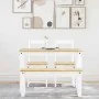 Juego de comedor Panama 4 pzas madera maciza de pino blanco by , Furniture sets for kitchens and dining rooms - Ref: Foro24-3...