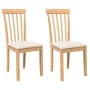 Sillas de comedor con cojines 2uds madera maciza natural caucho de , Sillas de comedor - Ref: Foro24-4102389, Precio: 106,33 ...