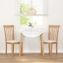 Sillas de comedor con cojines 2uds madera maciza natural caucho de , Sillas de comedor - Ref: Foro24-4102389, Precio: 106,33 ...