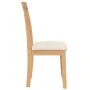 Sillas de comedor con cojines 2uds madera maciza natural caucho de , Sillas de comedor - Ref: Foro24-4102389, Precio: 106,33 ...