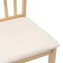 Sillas de comedor con cojines 2uds madera maciza natural caucho de , Sillas de comedor - Ref: Foro24-4102389, Precio: 106,33 ...