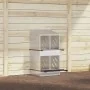 Nido para gallinas con 4 compartimentos plateado galvanizado de , Jaulas y habitáculos para animales pequeños - Ref: Foro24-8...