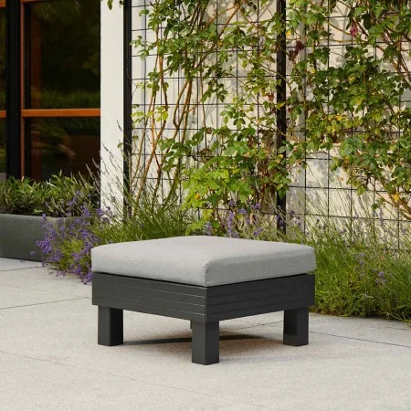 Sillón individual Keter Garden Elements Graphite con cojín gris claro von , Hocker für den Außenbereich - Ref: Foro24-447622,...