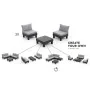 Sillón individual Keter Garden Elements Graphite con cojín gris claro von , Hocker für den Außenbereich - Ref: Foro24-447622,...