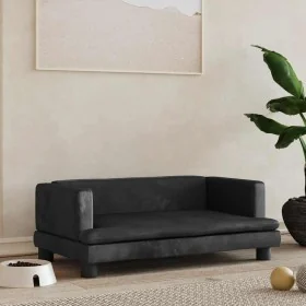 Cama para perros de terciopelo negro 80x45x30 cm de , Camas para perros - Ref: Foro24-171898, Precio: 81,70 €, Descuento: %