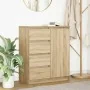 Aparador con cajones roble Sonoma 71x35x84 cm madera ingeniería de , Aparadores - Ref: Foro24-861582, Precio: 97,89 €, Descue...