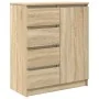 Aparador con cajones roble Sonoma 71x35x84 cm madera ingeniería de , Aparadores - Ref: Foro24-861582, Precio: 97,89 €, Descue...