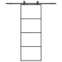 Puerta corredera con juego herrajes negro 76x205 cm ESG vidrio de , Puertas - Ref: Foro24-3375796, Precio: 208,92 €, Descuent...