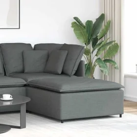 Sofá modular con reposapiés, módulo gris oscuro