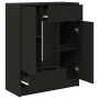 Aparador con cajones y puertas roble negro 73x31x90 cm von , Sideboards - Ref: Foro24-861851, Preis: 104,45 €, Rabatt: %