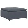 Sofá modular con reposapiés y cojines en terciopelo gris oscuro by , Unidades para sofás seccionales - Ref: Foro24-3321190, P...
