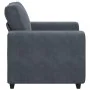 Sillón de terciopelo gris oscuro 60 cm de , Sofás - Ref: Foro24-4105248, Precio: 165,31 €, Descuento: %
