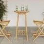 Mesa de bar para exterior redonda de bambú Ø55x100 cm | Foro24.es | Tu tienda online para hogar, jardín y más Foro24.es