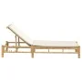 Tumbona con cojines 55x199x30 cm bambú by , Loungers - Ref: Foro24-4108226, Price: 198,46 €, Discount: %