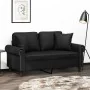 Sofá de 2 plazas con cojines cuero sintético negro 120 cm by , Sofas - Ref: Foro24-3200925, Price: 249,13 €, Discount: %