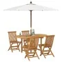 Conjunto de Comedor de Jardín de 5 Piezas de Madera Sólida de Teca | Foro24.es | Tu tienda online para hogar, jardín y más Foro24.es