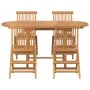 Conjunto de Comedor de Jardín de 5 Piezas de Madera Sólida de Teca | Foro24.es | Tu tienda online para hogar, jardín y más Foro24.es
