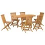 Conjunto de 7 Piezas de Comedor de Jardín de Madera Sólida de Teca von , Gartentische - Ref: Foro24-3157129, Preis: 614,67 €,...