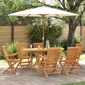 Conjunto de Comedor de Jardín de 7 Piezas de Madera Sólida de Teca by , Garden tables - Ref: Foro24-3157131, Price: 687,15 €,...