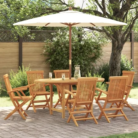 Conjunto de Comedor de Jardín de 7 Piezas de Madera Sólida de Teca von , Gartentische - Ref: Foro24-3157131, Preis: 685,72 €,...