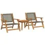 Sillas de Jardín con Mesa 3 pcs Gris Madera Maciza de Acacia by , Garden chairs - Ref: Foro24-3214434, Price: 191,99 €, Disco...