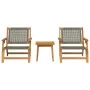 Sillas de Jardín con Mesa 3 pcs Gris Madera Maciza de Acacia by , Garden chairs - Ref: Foro24-3214434, Price: 191,99 €, Disco...