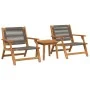 Sillas de Jardín con Mesa 3 pcs Gris de Madera Maciza de Acacia de , Sillas de jardín - Ref: Foro24-3214438, Precio: 221,42 €...