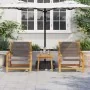 Sillas de Jardín con Mesa 3 pcs Gris de Madera Maciza de Acacia de , Sillas de jardín - Ref: Foro24-3214438, Precio: 221,42 €...