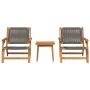 Sillas de Jardín con Mesa 3 pcs Gris de Madera Maciza de Acacia de , Sillas de jardín - Ref: Foro24-3214438, Precio: 221,42 €...