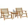 Juego de sillas de jardín con mesa de 3 piezas, beige, de madera maciza de acacia von , Gartenstühle - Ref: Foro24-3214439, P...