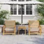 Juego de sillas de jardín con mesa de 3 piezas, beige, de madera maciza de acacia von , Gartenstühle - Ref: Foro24-3214439, P...
