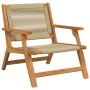 Juego de sillas de jardín con mesa de 3 piezas, beige, de madera maciza de acacia von , Gartenstühle - Ref: Foro24-3214439, P...