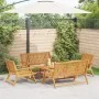Sillas de jardín con mesa 5 piezas de madera maciza de acacia by , Garden tables - Ref: Foro24-3214456, Price: 399,08 €, Disc...
