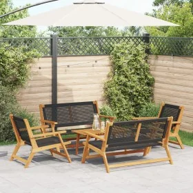 Sillas de Jardín con Mesa de Madera Sólida de