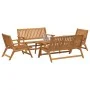 Sillas de jardín con mesa 5 piezas de madera maciza de acacia by , Garden tables - Ref: Foro24-3214456, Price: 399,08 €, Disc...
