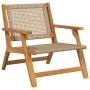Sillas de jardín con mesa de 5 piezas en beige de madera maciza de acacia de , Sillas de jardín - Ref: Foro24-3214459, Precio...