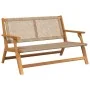 Sillas de jardín con mesa de 5 piezas en beige de madera maciza de acacia de , Sillas de jardín - Ref: Foro24-3214459, Precio...