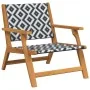Sillas de jardín con mesa de 5 piezas Negro y Blanco Madera maciza de Acacia by , Garden chairs - Ref: Foro24-3214468, Price:...