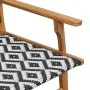 Sillas de jardín con mesa de 5 piezas Negro y Blanco Madera maciza de Acacia by , Garden chairs - Ref: Foro24-3214468, Price:...
