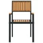 Sillas de Comedor al Aire Libre Set de 6 Negro Metal y Madera | Foro24.es | Tu tienda online para hogar, jardín y más Foro24.es